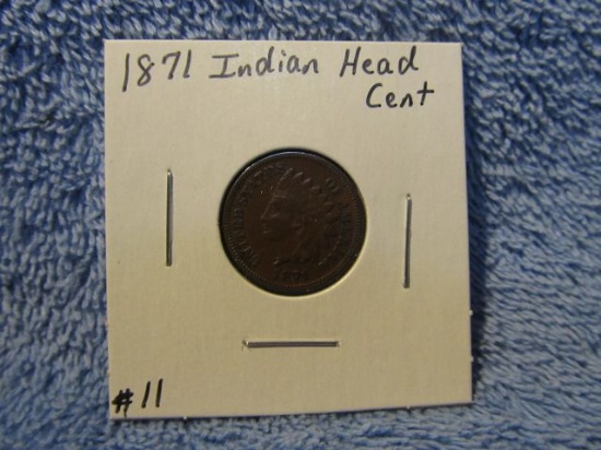 1871 INDIAN HEAD CENT (NICE SEMI KEY) XF