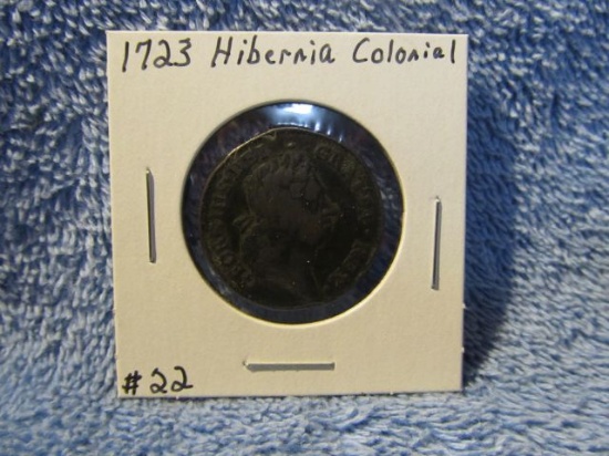 1723 HIBERNIA COLONIAL COIN