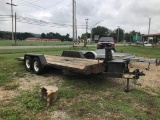 Moritz 19' 12,000lb hydraulic tilt trailer, electric brakes