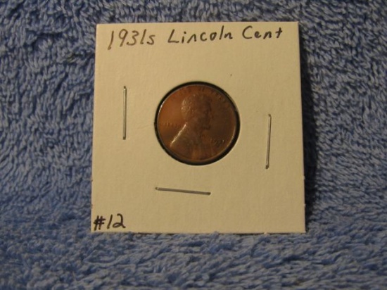 1931S LINCOLN CENT (A SEMI KEY) XF-NICE TONING