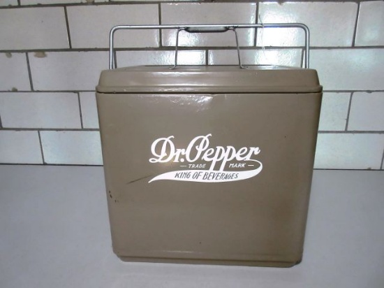 DR. PEPPER COOLER WITH TRAY INSERT VERY NICE RARE PIECE