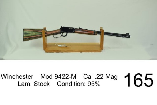 Winchester    Mod 9422-M    Cal .22 Mag    Lam. Stock    Condition: 95%