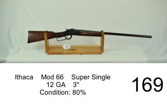 Ithaca    Mod 66    Super Single    12 GA    3”    Condition: 80%