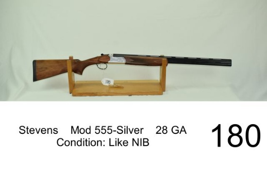 Stevens    Mod 555-Silver    28 GA    Condition: Like NIB