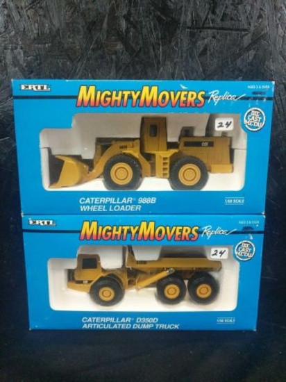 Ertl Mighty movers replica Cat D350D and Cat 988B 1:50 scale