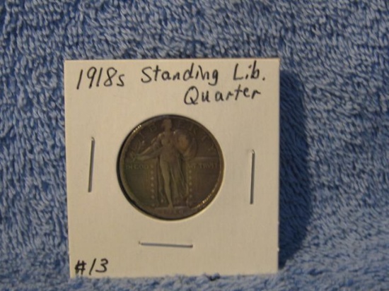 1918S STANDING LIBERTY QUARTER XF