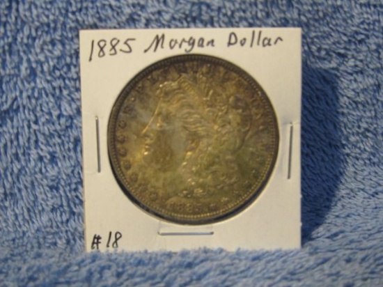 1885 MORGAN DOLLAR (ORIGINAL TONING) NICE BU