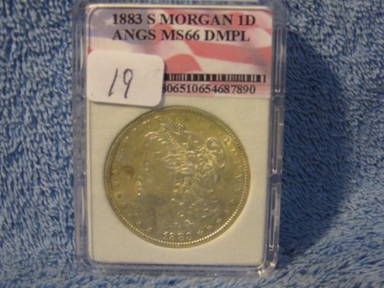 1883S MORGAN DOLLAR ANAGS SUPERB BU DMPL