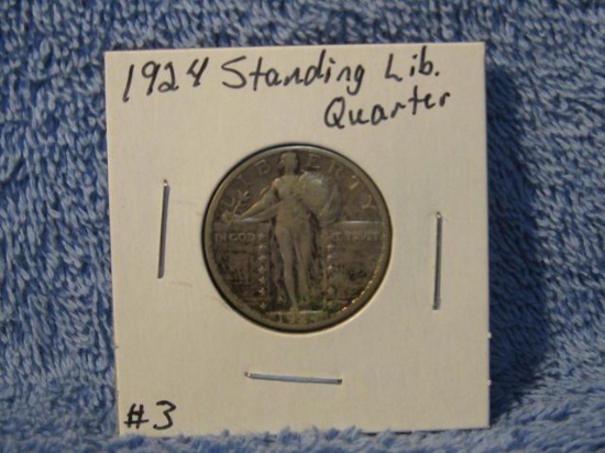 1924 STANDING LIBERTY QUARTER XF