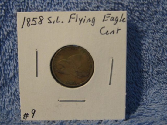 1858 S.L. FLYING EAGLE CENT XF
