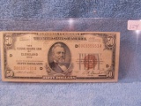 1929 $50. NATIONAL CURRENCY CLEVELAND FRB AU+