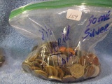 2-LB. BAG OF MIXED WORLD COINS SOME SILVER