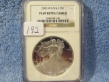 2003W SILVER EAGLE NGC PROOF ULTRA CAMEO