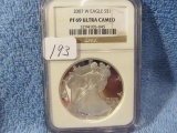 2007W SILVER EAGLE NGC PROOF ULTRA CAMEO