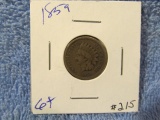 1859 INDIAN HEAD CENT VG