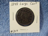 1848 LARGE CENT (NICE) XF