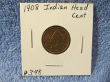 1908 INDIAN HEAD CENT AU