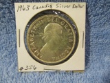1963 CANADIAN SILVER DOLLAR UNC