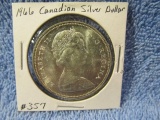 1966 CANADIAN SILVER DOLLAR BU