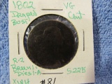 1802 DRAPED BUST LARGE CENT VG