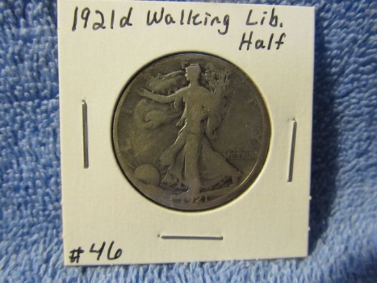 1921D WALKING LIBERTY HALF G