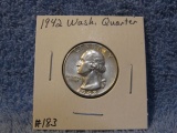 1942 WASHINGTON QUARTER BU