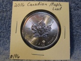 2016 CANADIAN SILVER MAPLE LEAF BU