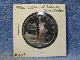 1986S STATUE OF LIBERTY SILVER DOLLAR PF