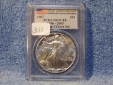 1987 SILVER EAGLE PCGS GEM BU LIMITED EDITION