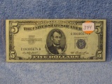 1953 $5. SILVER CERTIFICATE AU