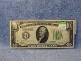 1928B $10. REDEEMABLE IN GOLD NOTE CU