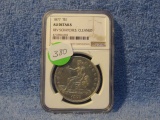 1877 TRADE DOLLAR NGC AU-DETAILS REV. SCRATCHES-CLEANED