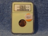 1984 LINCOLN CENT NGC MS66 RD DOUBLED EAR