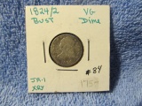 1824/2 BUST DIME NICE OVER DATE VG