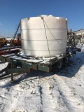 dual axel trailer w/1,600 water tank