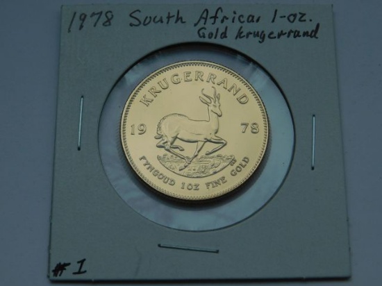1978 SOUTH AFRICA 1-OZ. GOLD KRUGERRAND BU