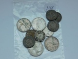 $1.20 IN CANADIAN SILVER COINS & 6 INDIAN HEAD CENTS