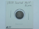 1858 SEATED HALF DIME G