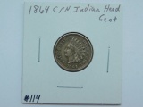 1864 C/N INDIAN HEAD CENT XF
