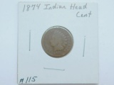 1874 INDIAN HEAD CENT AG