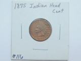 1875 INDIAN HEAD CENT (CORRODED) XF