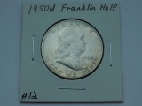 1950D FRANKLIN HALF AU