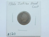 1866 INDIAN HEAD CENT (A SEMI KEY) AG