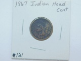 1867 INDIAN HEAD CENT (A SEMI KEY) VG-CORRODED