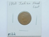 1868 INDIAN HEAD CENT (A SEMI KEY) G-CORRODED