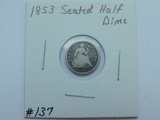 1853 W/ARROWS SEATED HALF DIME G