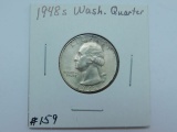 1948S WASHINGTON QUARTER BU