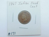 1867 INDIAN HEAD CENT (A SEMI KEY) G