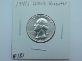 1941S WASHINGTON QUARTER BU