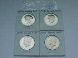 1972,73S,74S,76S, KENNEDY HALVES (4-COINS) PF